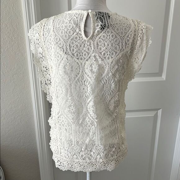 Nue Options Elegant Vanilla Floral Lace Top Attached Camisole Pretty  NWT SZ S - Picture 6 of 10